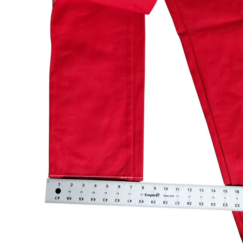 Dickies Juniors Carpenter Pants Size 3/26 Red High Rise Straight leg Jeans - Picture 8 of 13